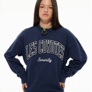 Les Coyotes De Paris Navy Sweatshirt Sz XS
